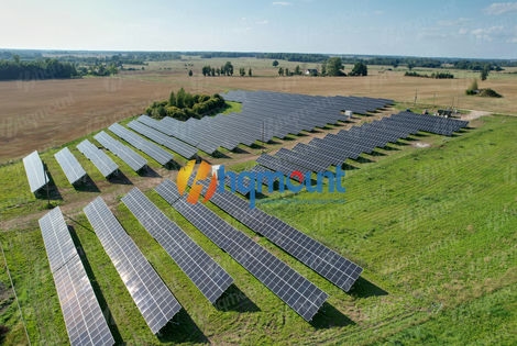 Ground Solar Power Plant Successfully Installed with HQ Mount GT1 Aluminum Racking System